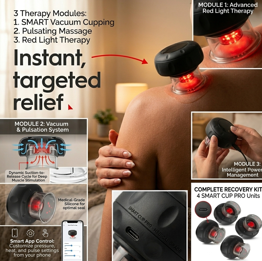 Electric Cupping Massager – Anti-Cellulite &amp; Deep Muscle Relief