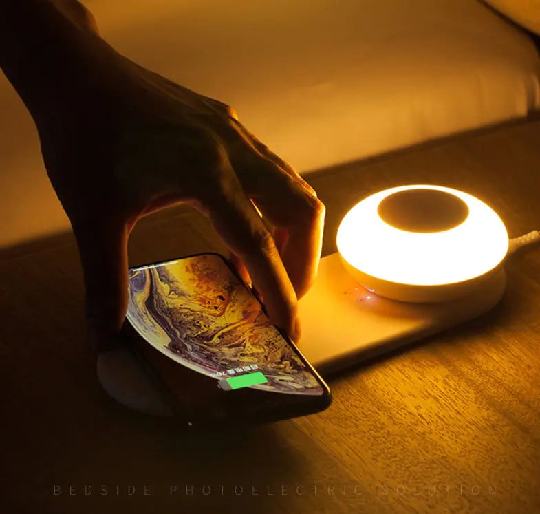 Bedside Night Light with Wireless Charger