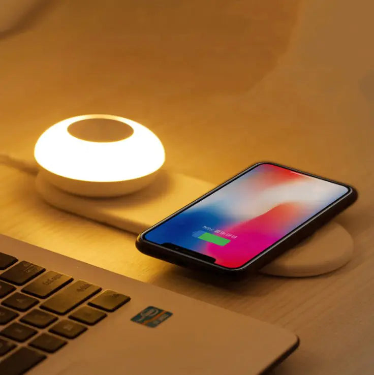 Bedside Night Light with Wireless Charger